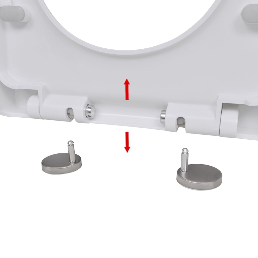 VidaXL Toiletbril Vierkant Wit Softclose -41% Korting!