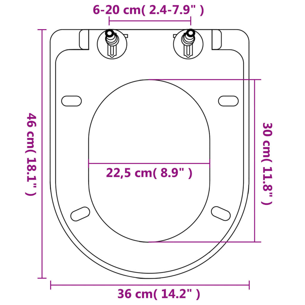VidaXL Toiletbril Vierkant Wit Softclose -41% Korting!