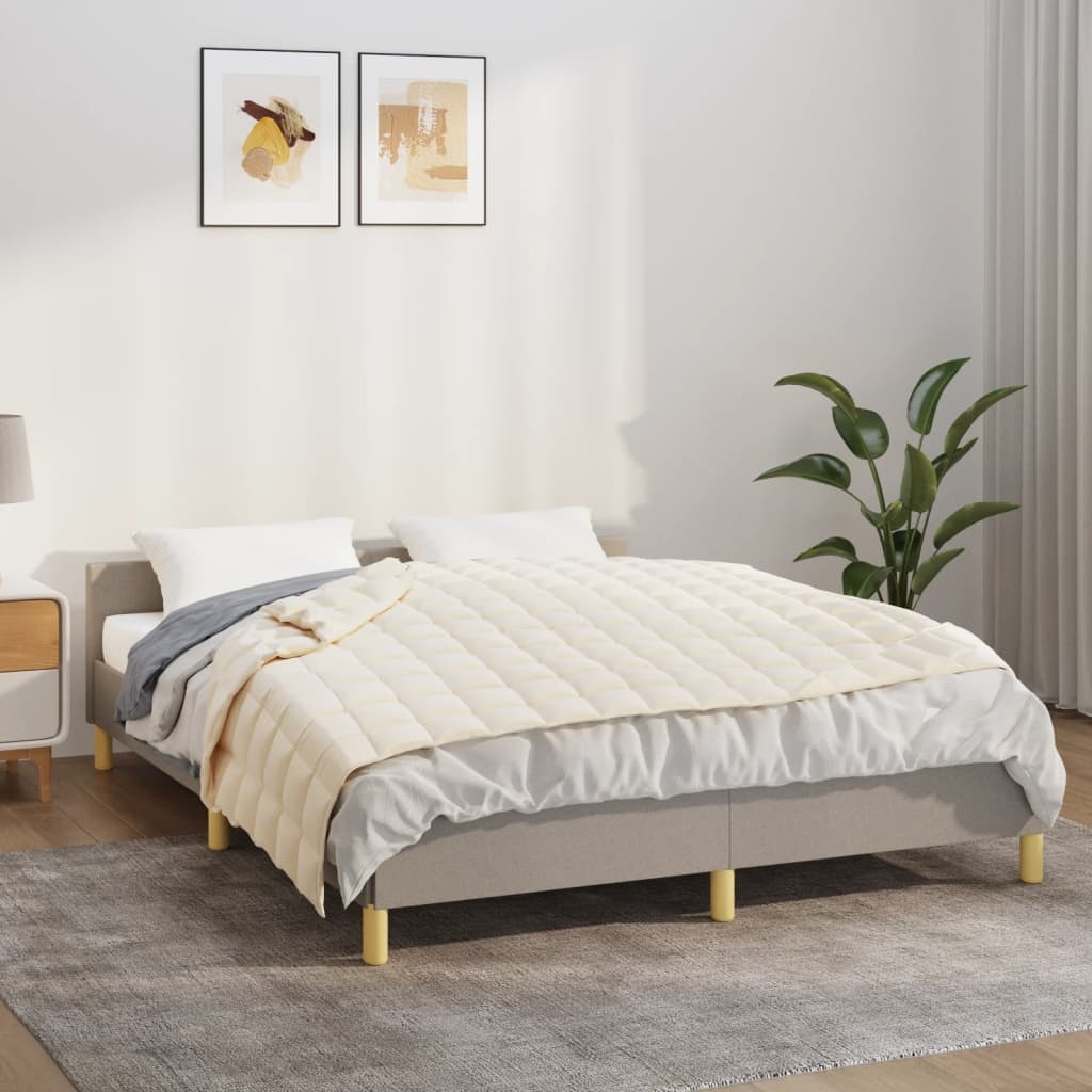 VidaXL Verzwaringsdeken 150x200cm 7kg Lichtcrème - 41% Korting!