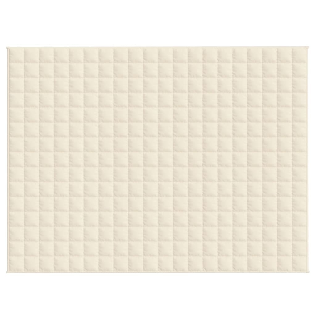 VidaXL Verzwaringsdeken 150x200cm 7kg Lichtcrème - 41% Korting!