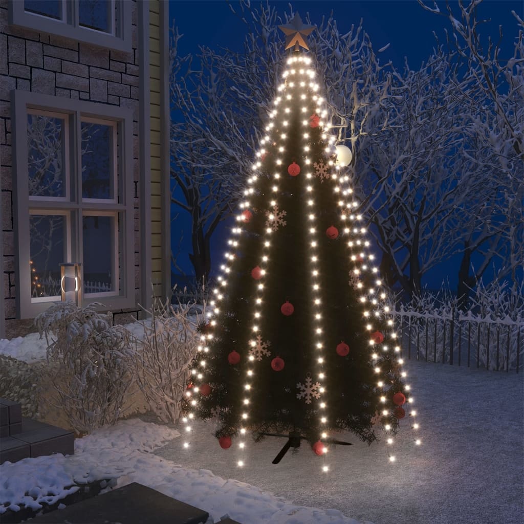 vidaXL Kerstboomverlichting 300 LED - Koudwit - 300cm - 42% Korting!