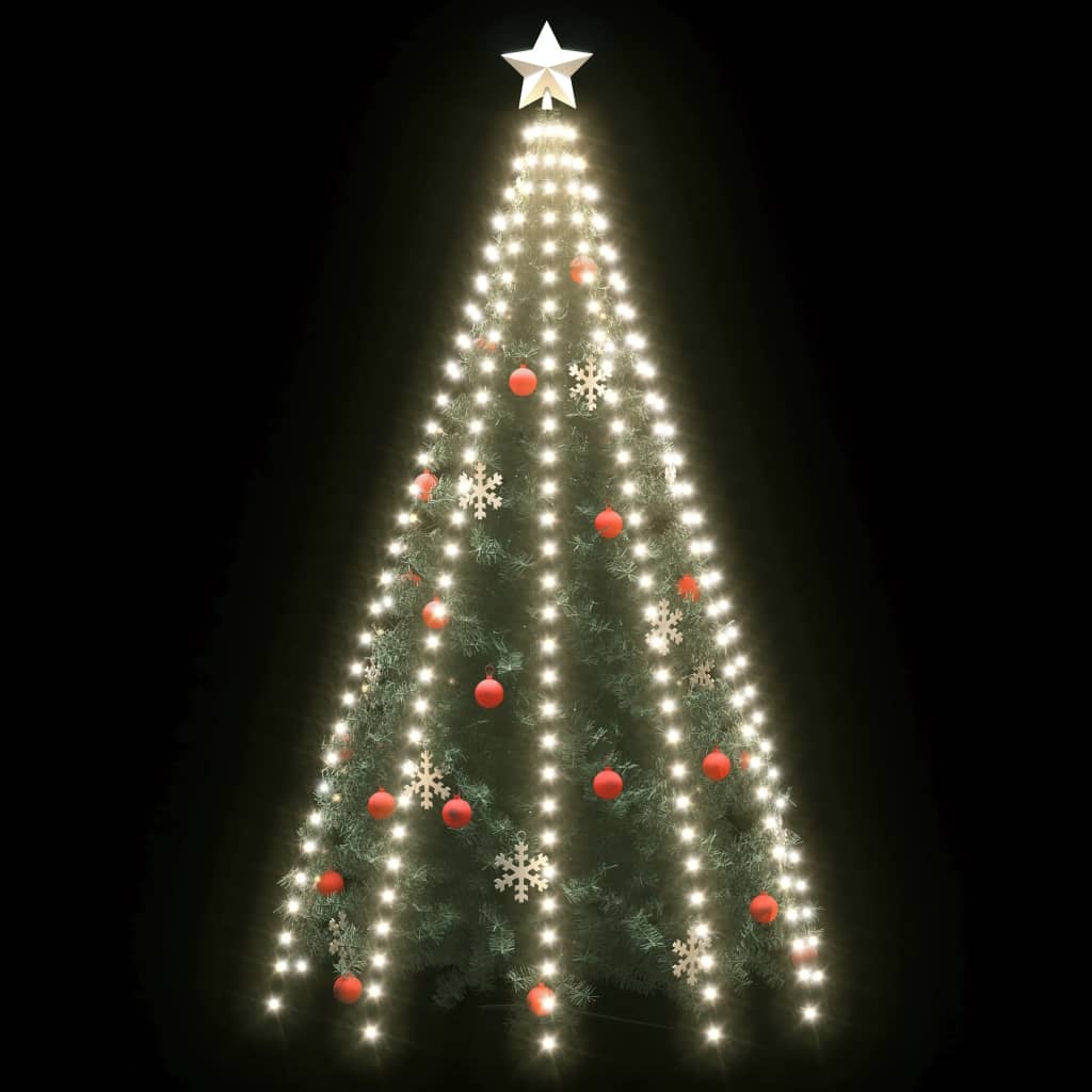 vidaXL Kerstboomverlichting 300 LED - Koudwit - 300cm - 42% Korting!
