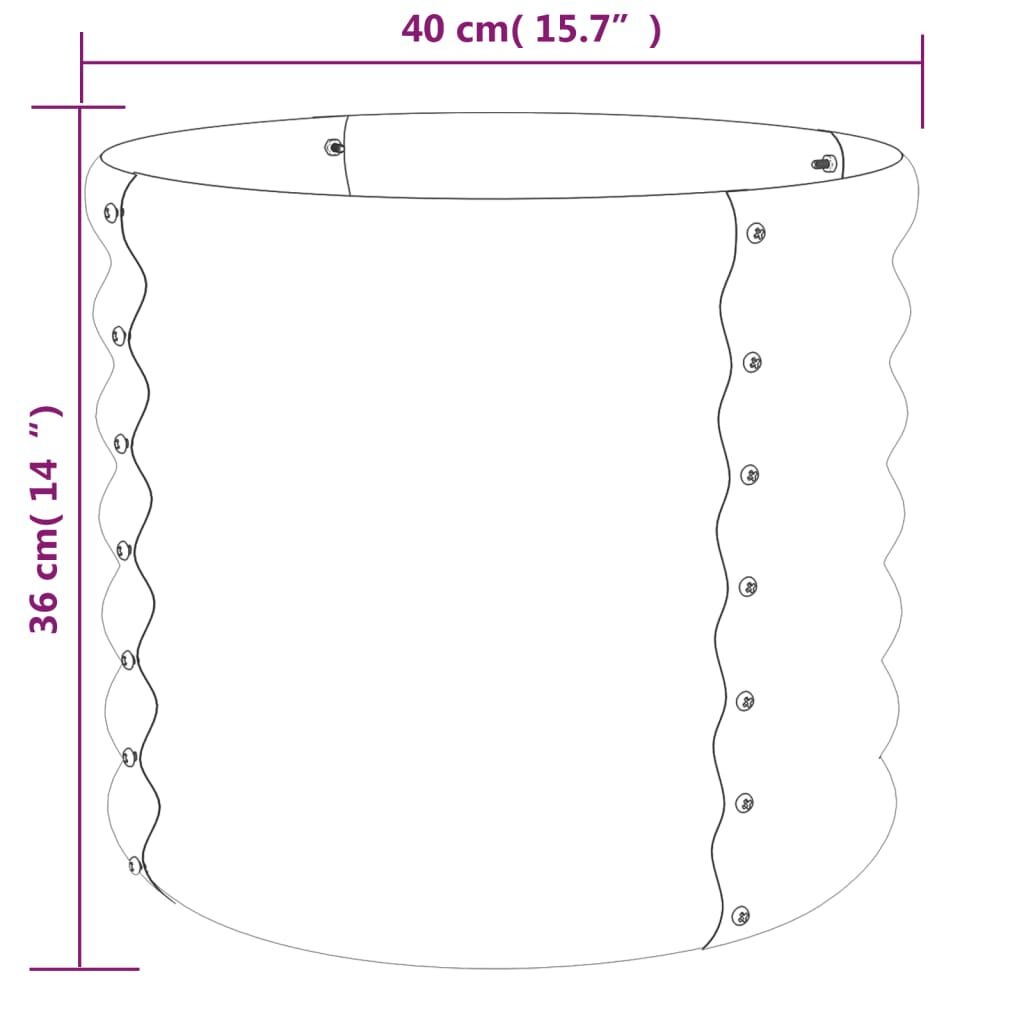 VidaXL Plantenbak Groen 40x40cm - 53% Korting!