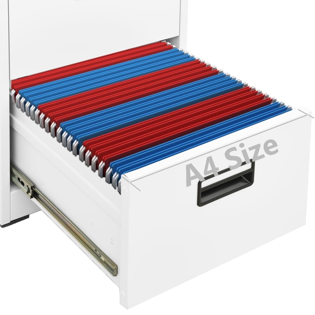 vidaXL Archiefkast Wit Staal - 42% Korting!