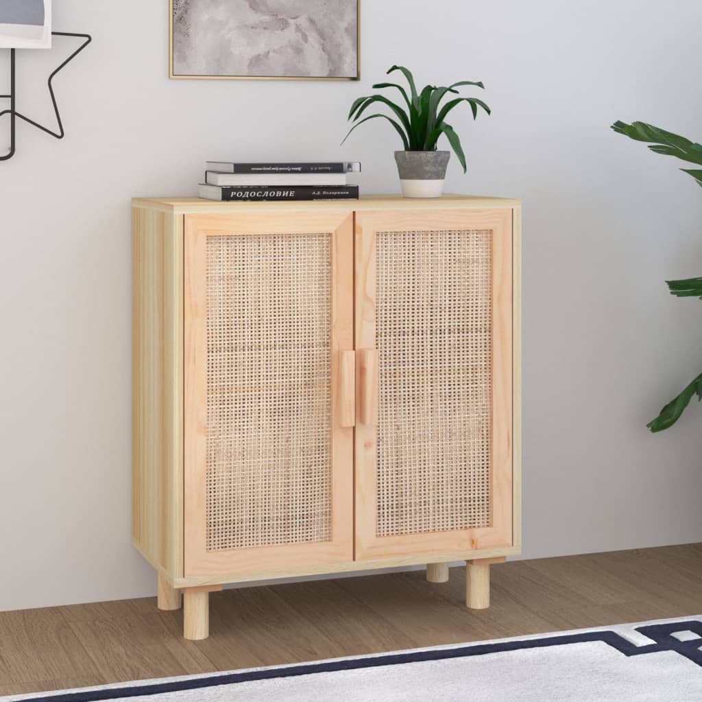 vidaXL Dressoir Grenenhout & Rattan Bruin - 41% Korting!