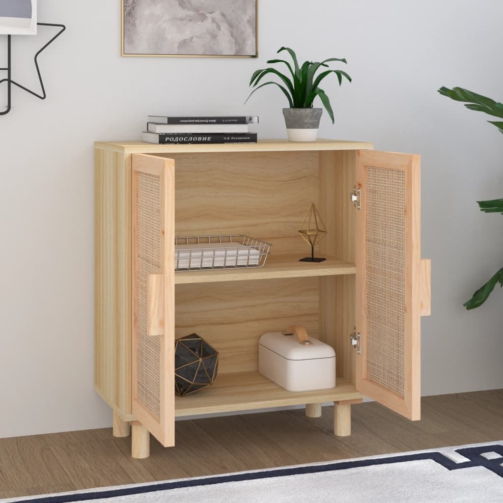 vidaXL Dressoir Grenenhout & Rattan Bruin - 41% Korting!
