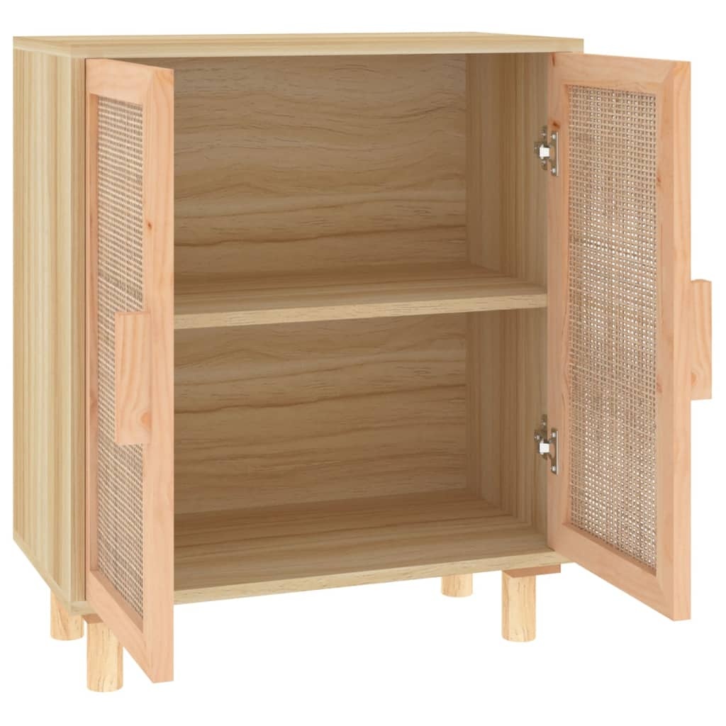vidaXL Dressoir Grenenhout & Rattan Bruin - 41% Korting!