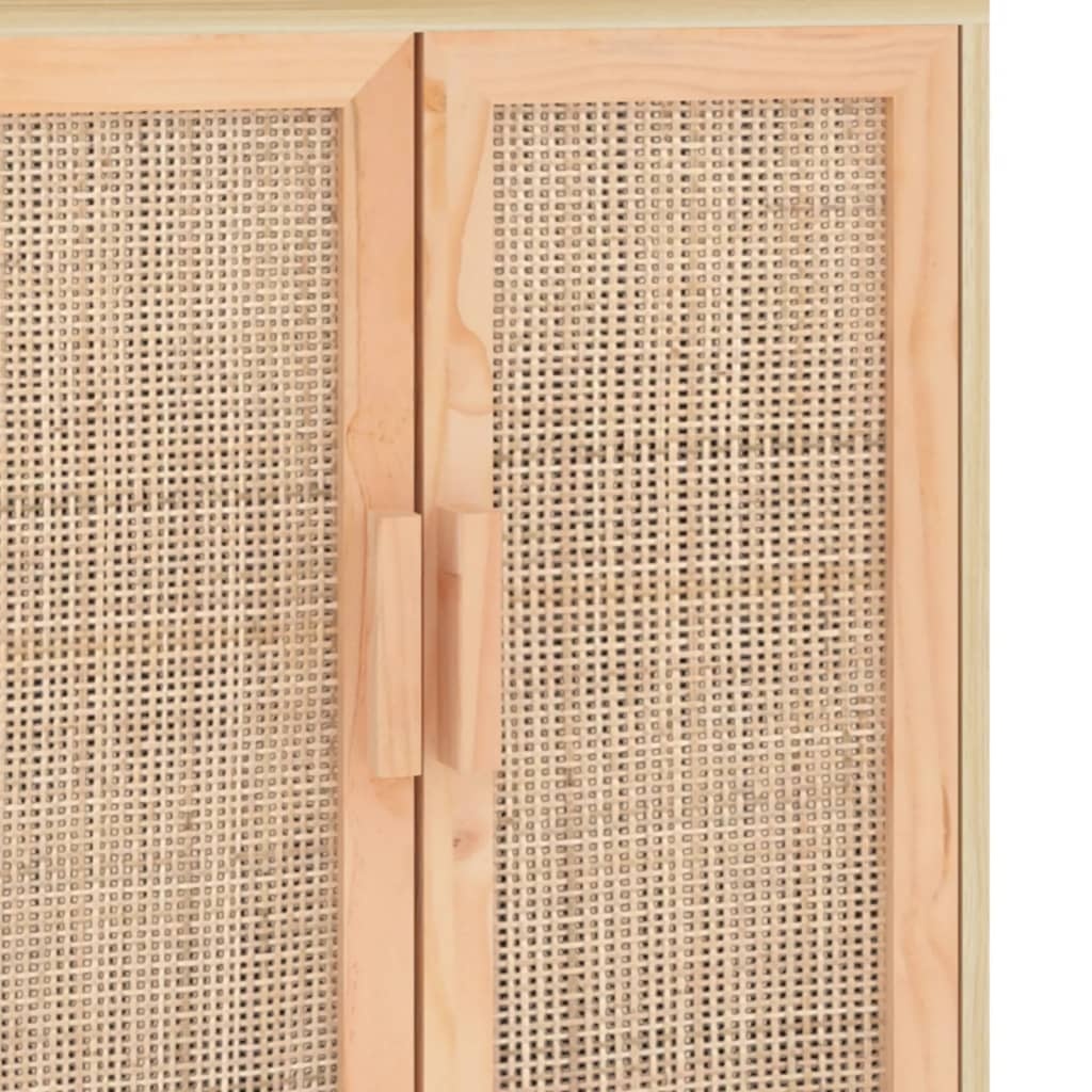 vidaXL Dressoir Grenenhout & Rattan Bruin - 41% Korting!