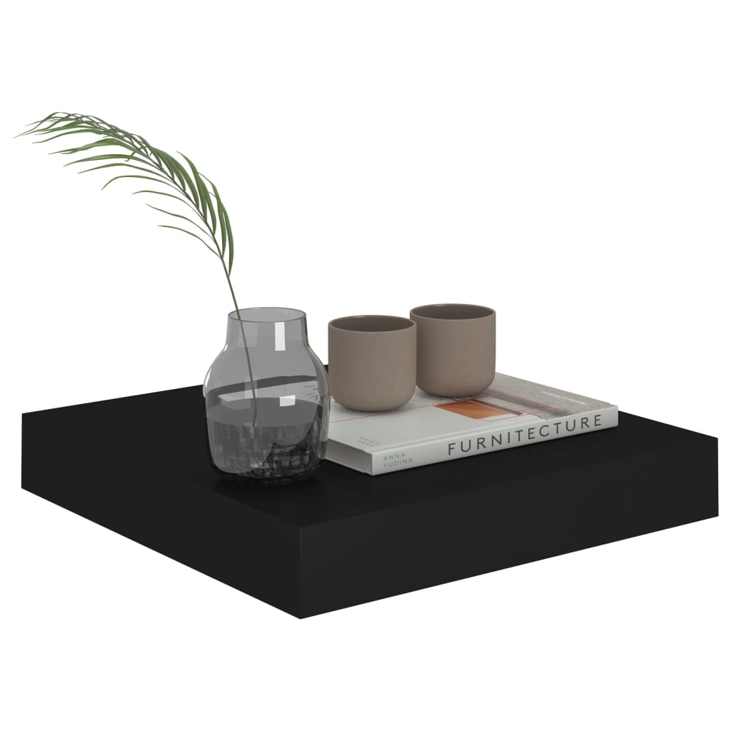 vidaXL Zwevende Wandschappen (4x) Zwart - 60% Korting!