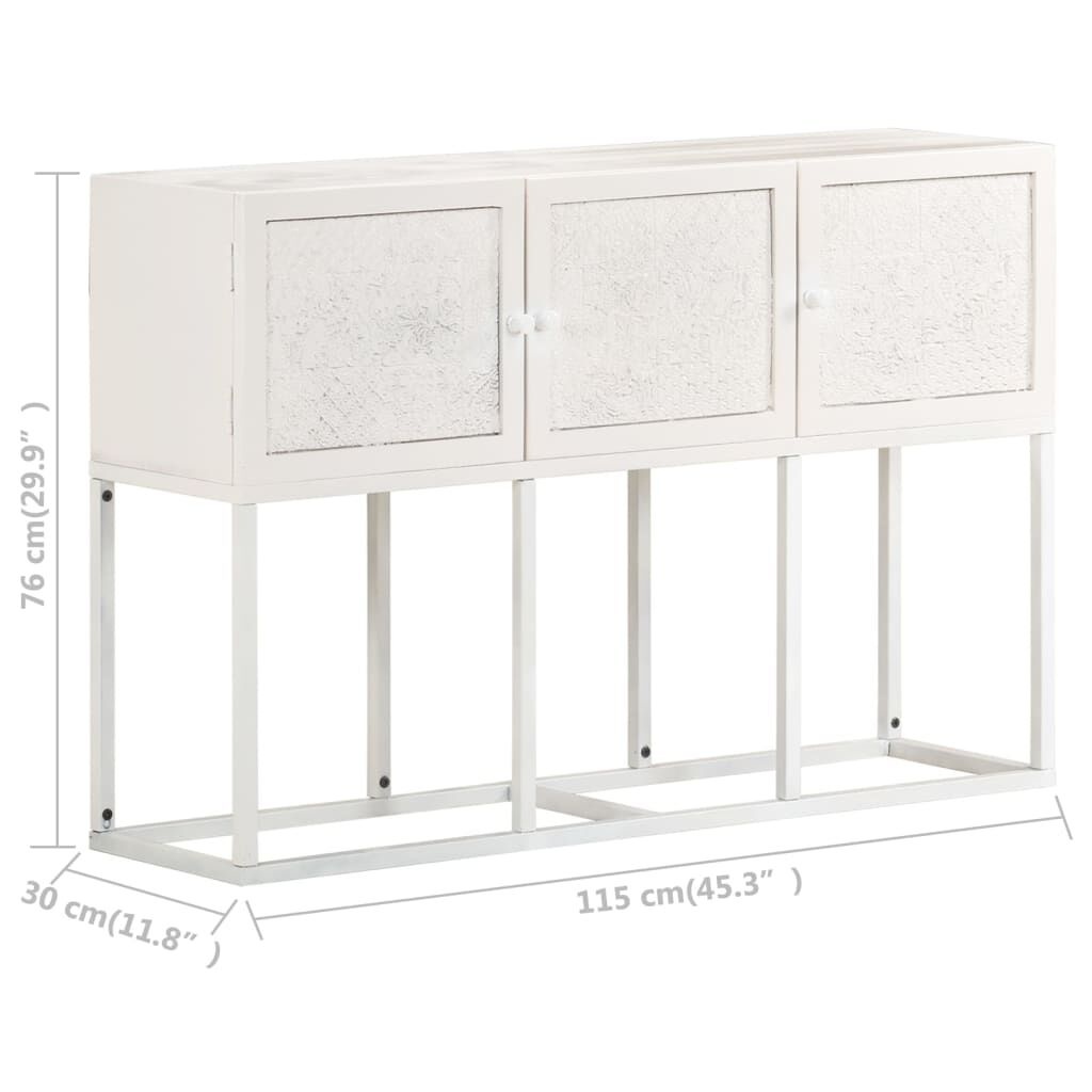 vidaXL Dressoir Mangohout 115cm - 60% Korting!