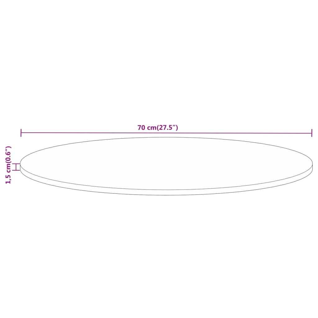 Rond Tafelblad Mango 70cm - Beschadigd - 41% Korting!