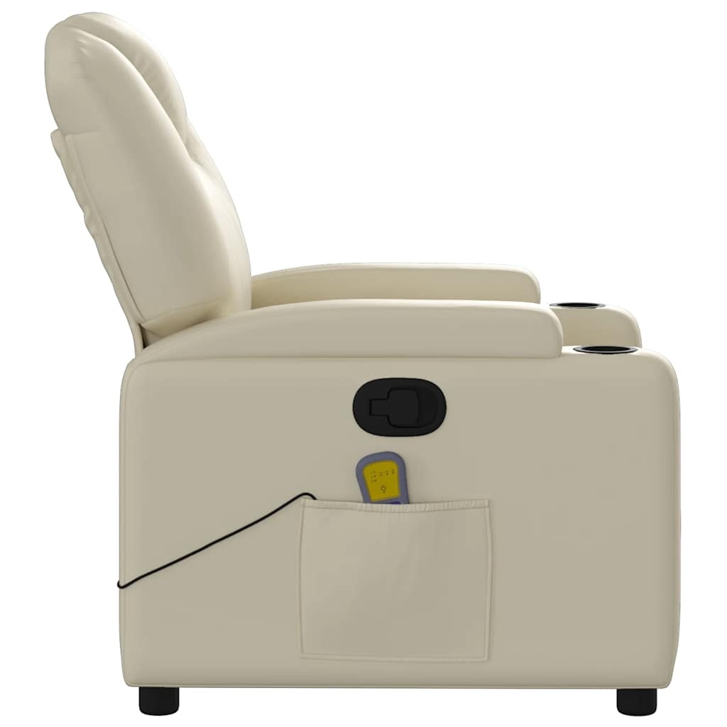 vidaXL Massagestoel Crème Kunstleer - 42% Korting!