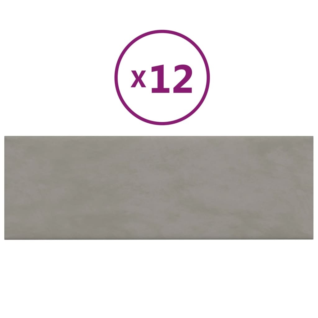 vidaXL Wandpanelen 12st Lichtgrijs - 41% Korting!