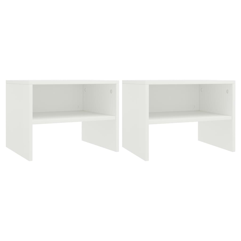 vidaXL Nachtkastjes Set (2) Wit Hout - 47% Korting!