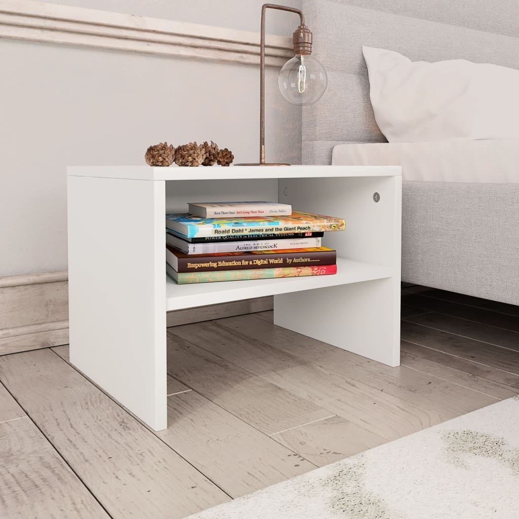 vidaXL Nachtkastjes Set (2) Wit Hout - 47% Korting!