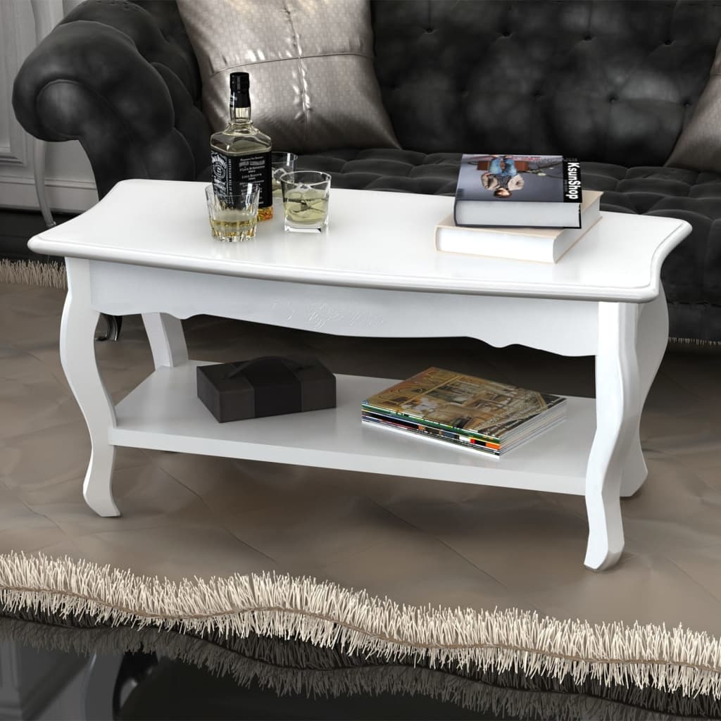 Salontafel Wit MDF - Stijlvol & Functioneel - 42% Korting!