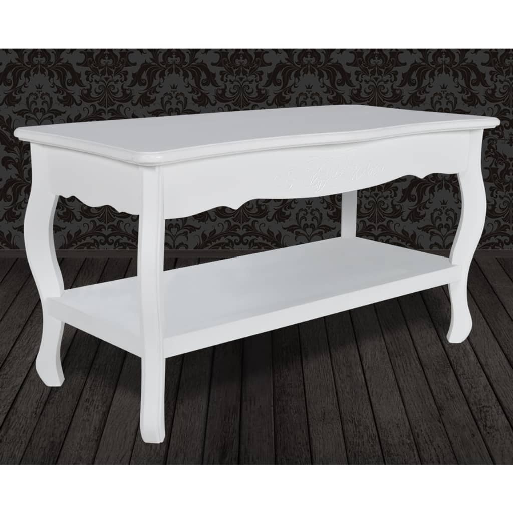 Salontafel Wit MDF - Stijlvol & Functioneel - 42% Korting!
