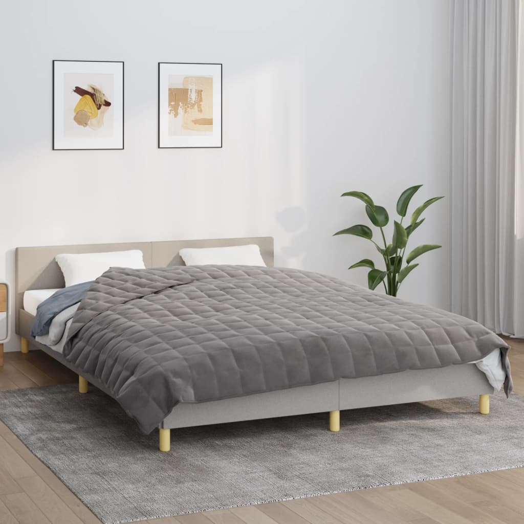vidaXL Verzwaringsdeken 220x235 cm Grijs - 42% Korting!