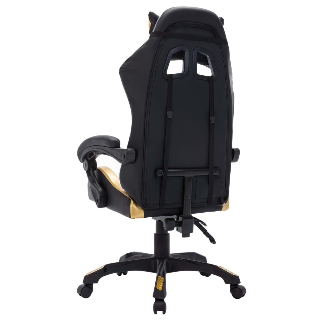 Racestoel RGB LED - Goud/Zwart - 42% Korting!