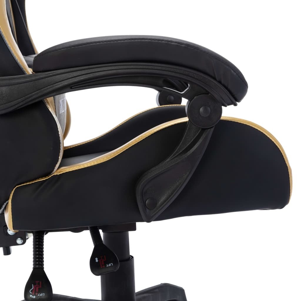 Racestoel RGB LED - Goud/Zwart - 42% Korting!