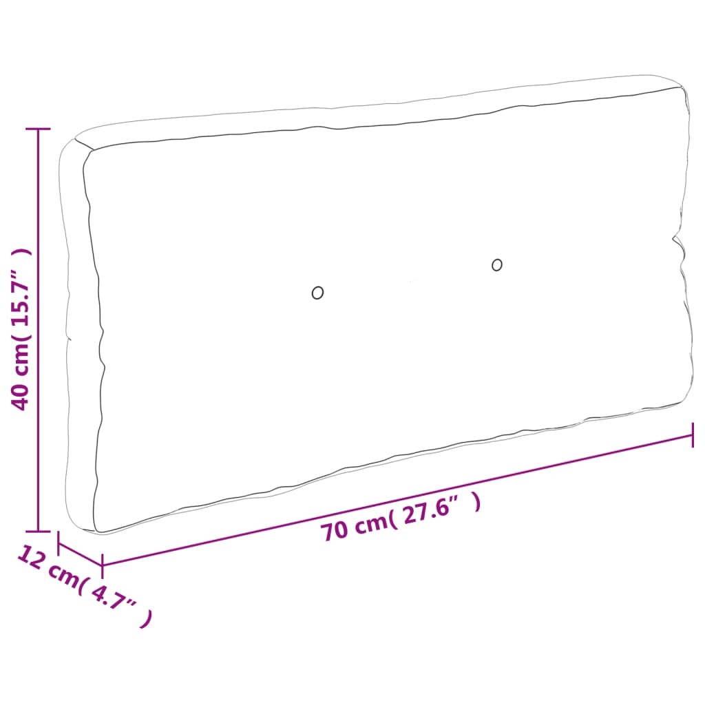 vidaXL Palletkussen Marineblauw 70x40x12 - 35% Korting!