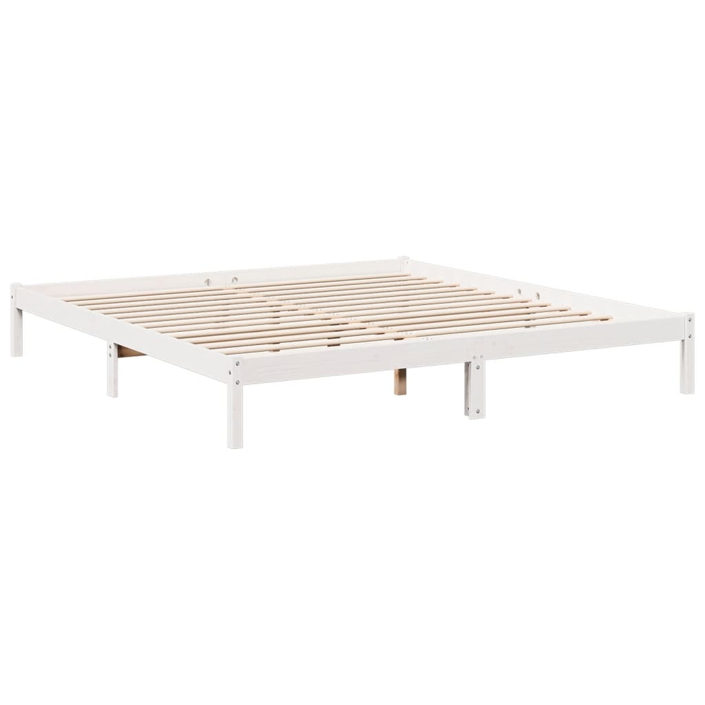 Grenen Bedframe 180x220 Wit - Extra Lang - 35% Korting!