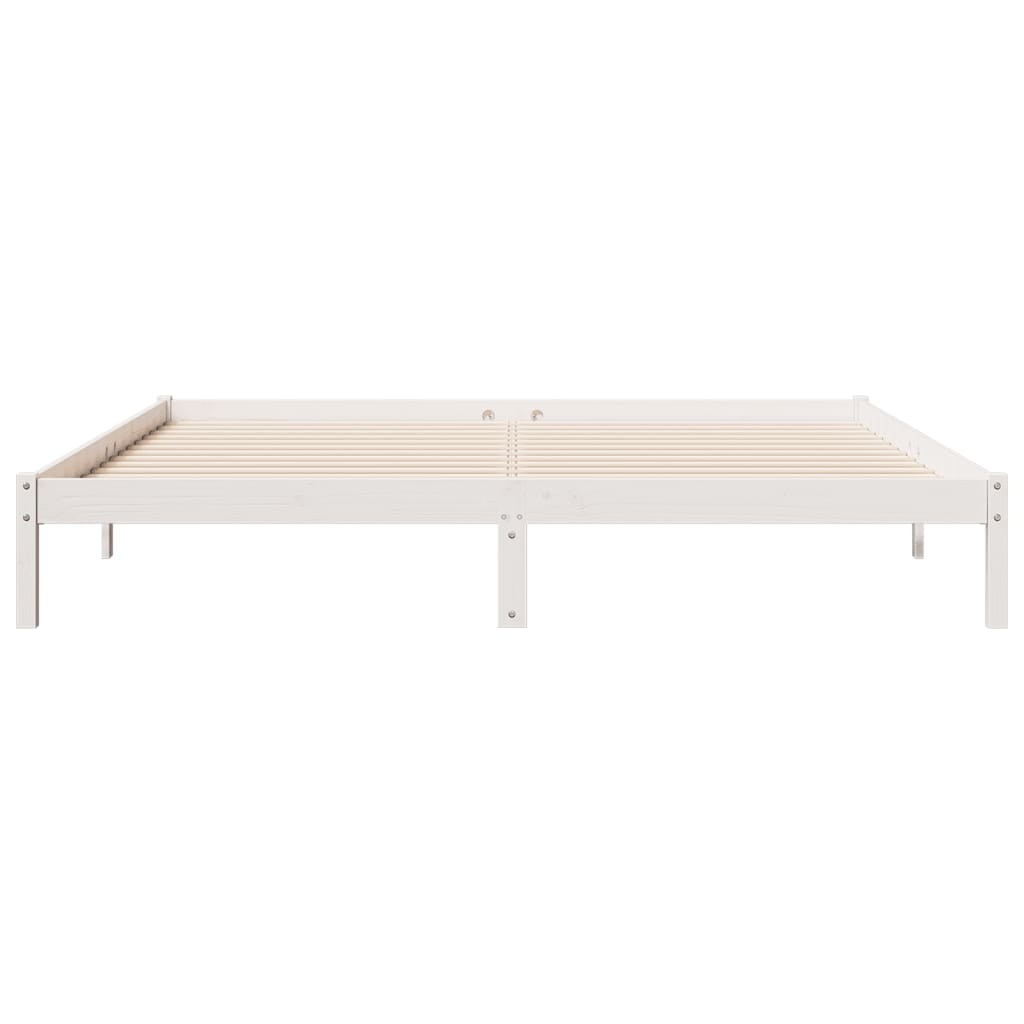 Grenen Bedframe 180x220 Wit - Extra Lang - 35% Korting!
