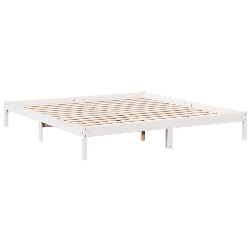 Grenen Bedframe 180x220 Wit - Extra Lang - 35% Korting!