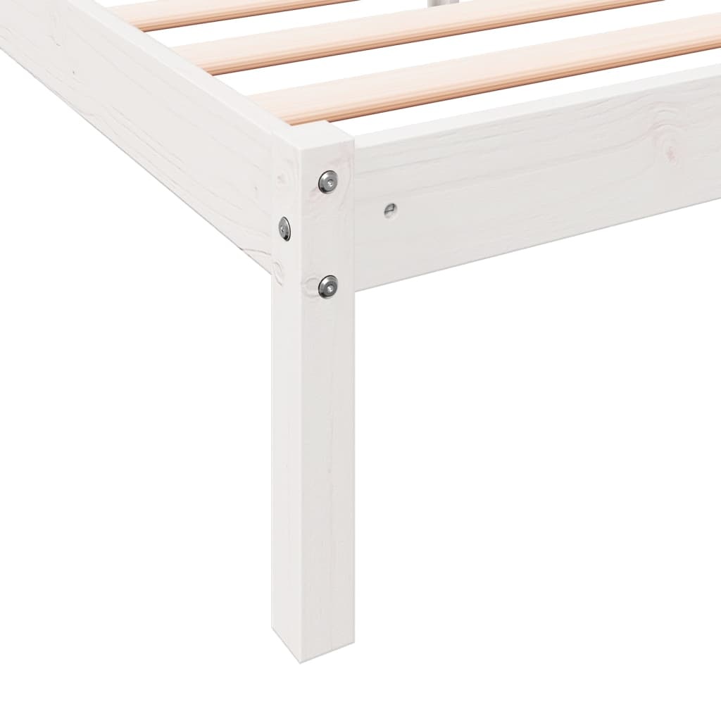 Grenen Bedframe 180x220 Wit - Extra Lang - 35% Korting!