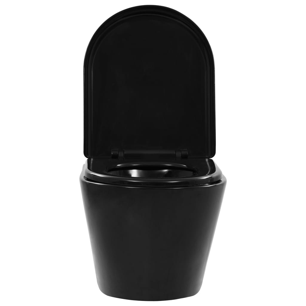 vidaXL Hangtoilet Randloos Zwart - 45% Korting!