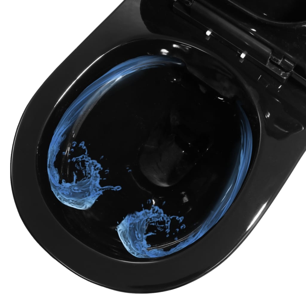 vidaXL Hangtoilet Randloos Zwart - 45% Korting!