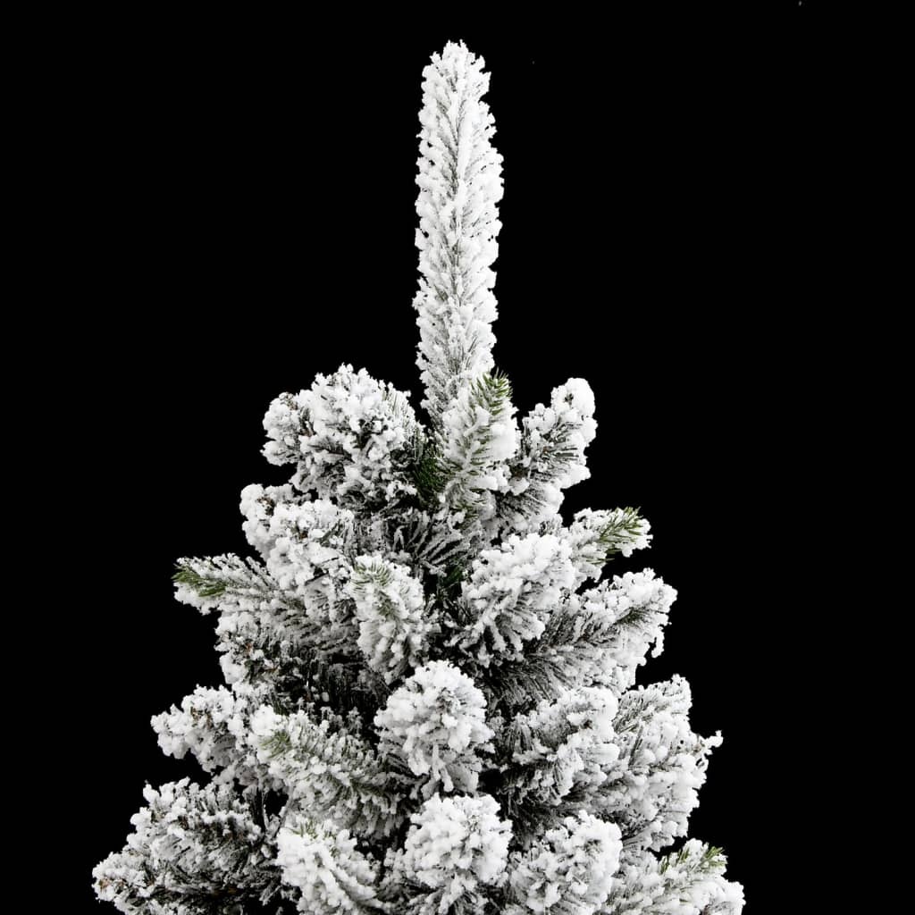 Kunstkerstboom met Sneeuw, Smal 210cm - 35% Korting!