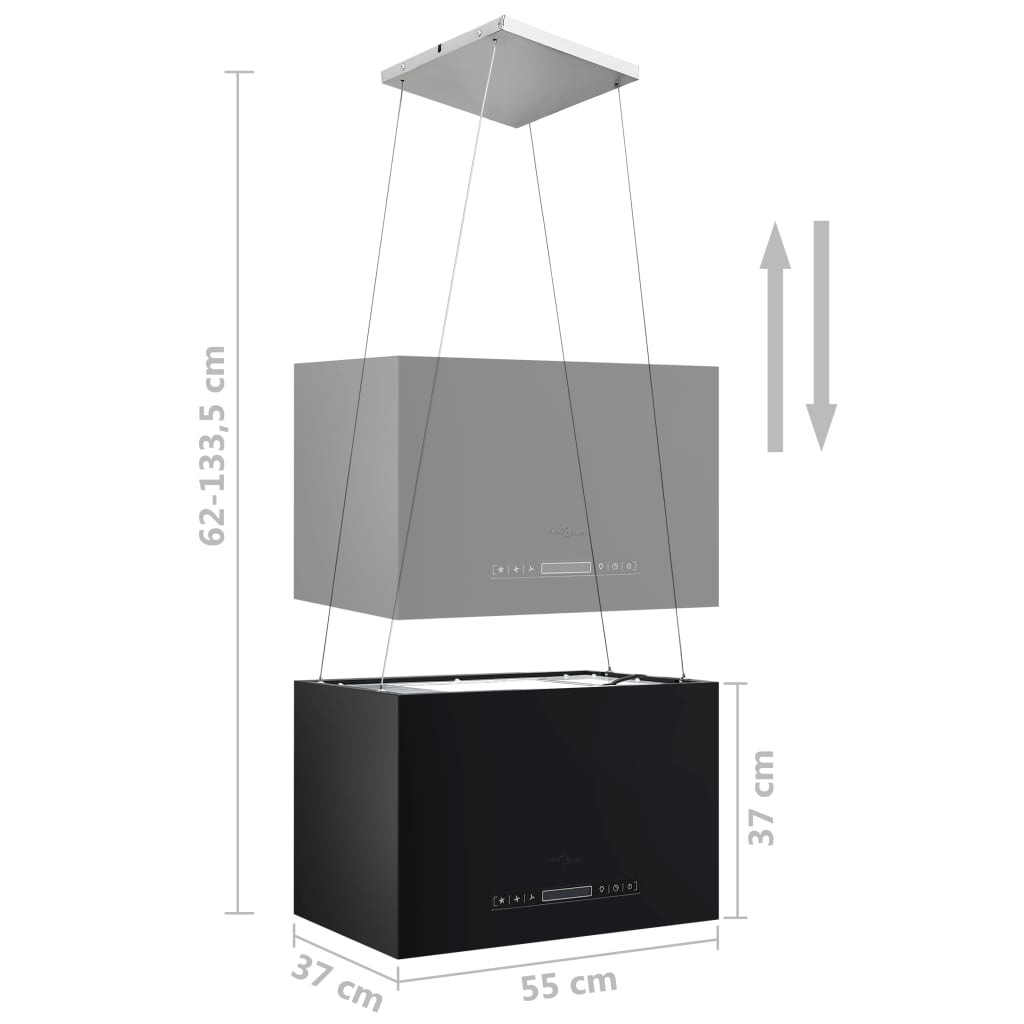 vidaXL Afzuigkap 55cm - Aanraak, LCD, Staal - 35% Korting!