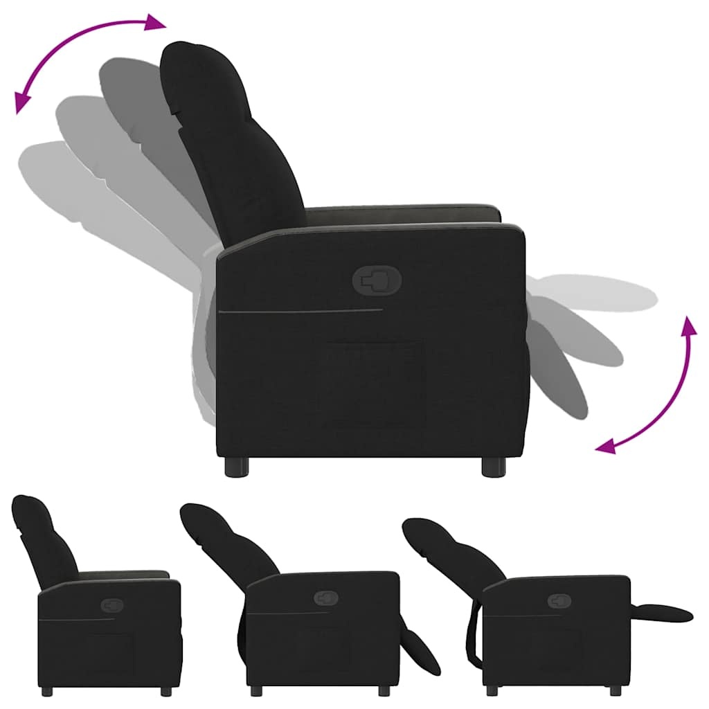 VidaXL Verstelbare Fauteuil Zwart - 35% Korting!