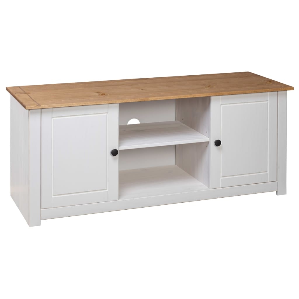 vidaXL TV-kast Grenen Wit 120cm - 35% Korting!