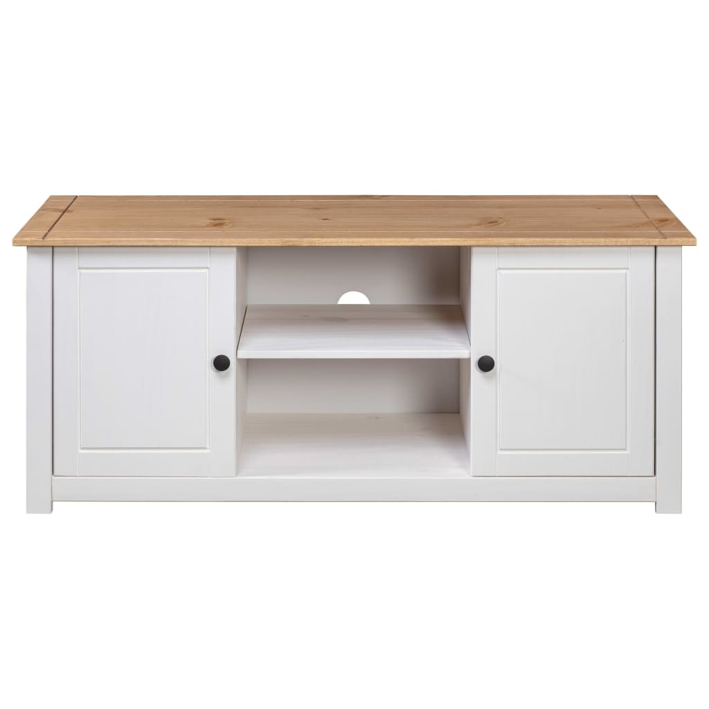 vidaXL TV-kast Grenen Wit 120cm - 35% Korting!