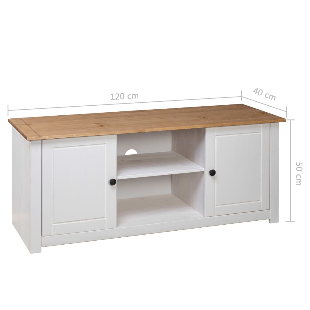 vidaXL TV-kast Grenen Wit 120cm - 35% Korting!