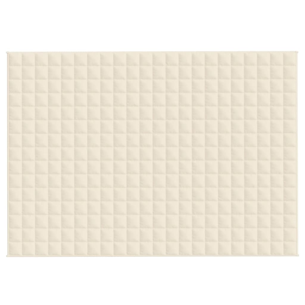 VidaXL Verzwaringsdeken 155x220cm 7kg Lichtcrème - 35% Korting!