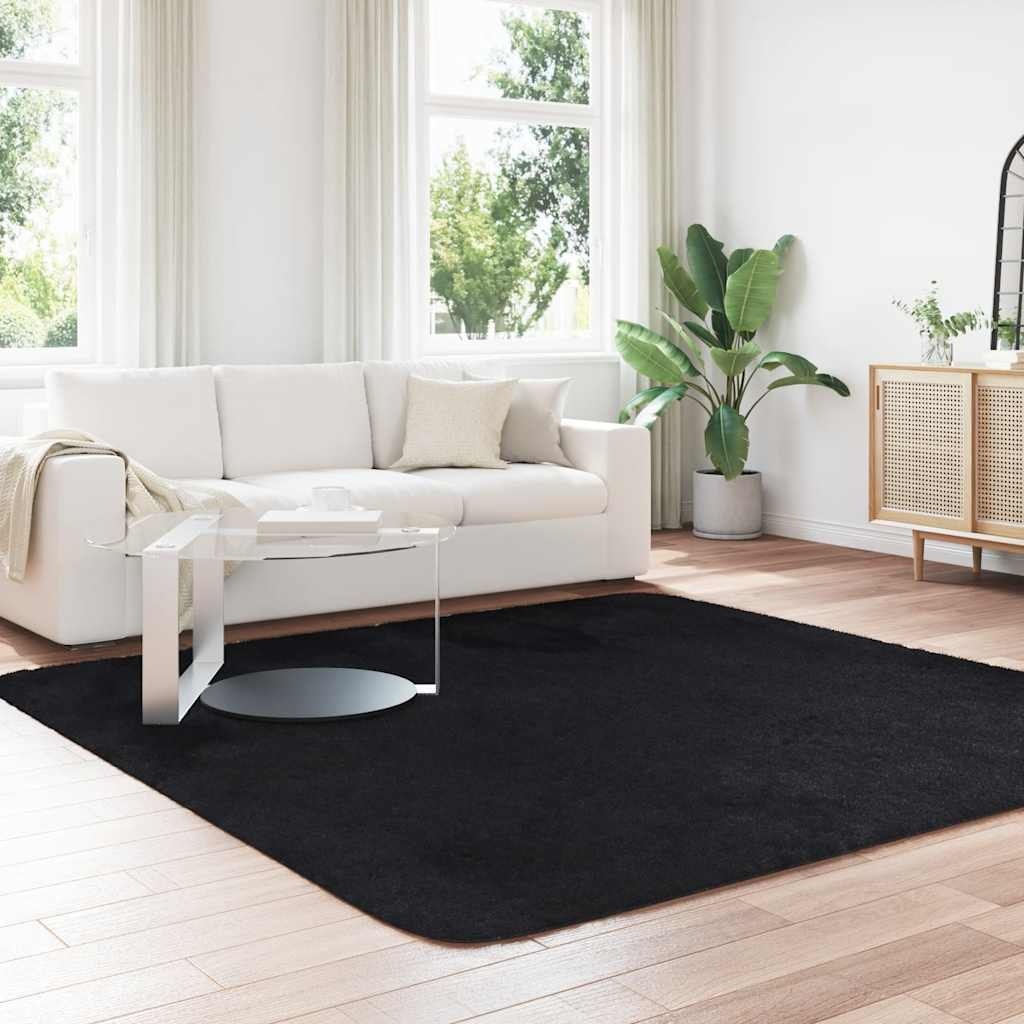 vidaXL NAVARRA Hoogpolig Kleed 240x240 Zwart - 35% Korting!