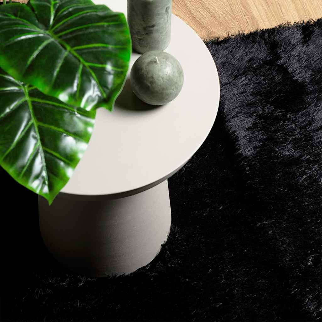 vidaXL NAVARRA Hoogpolig Kleed 240x240 Zwart - 35% Korting!