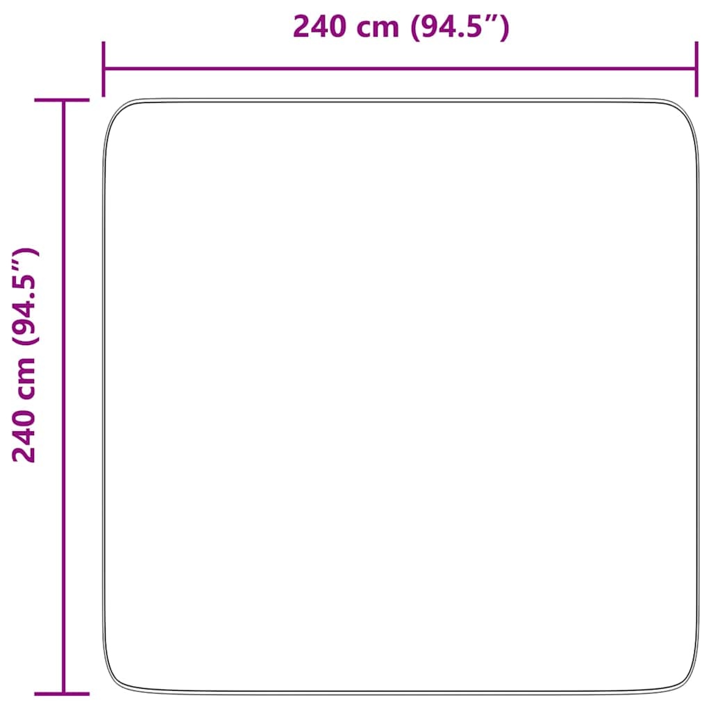 vidaXL NAVARRA Hoogpolig Kleed 240x240 Zwart - 35% Korting!