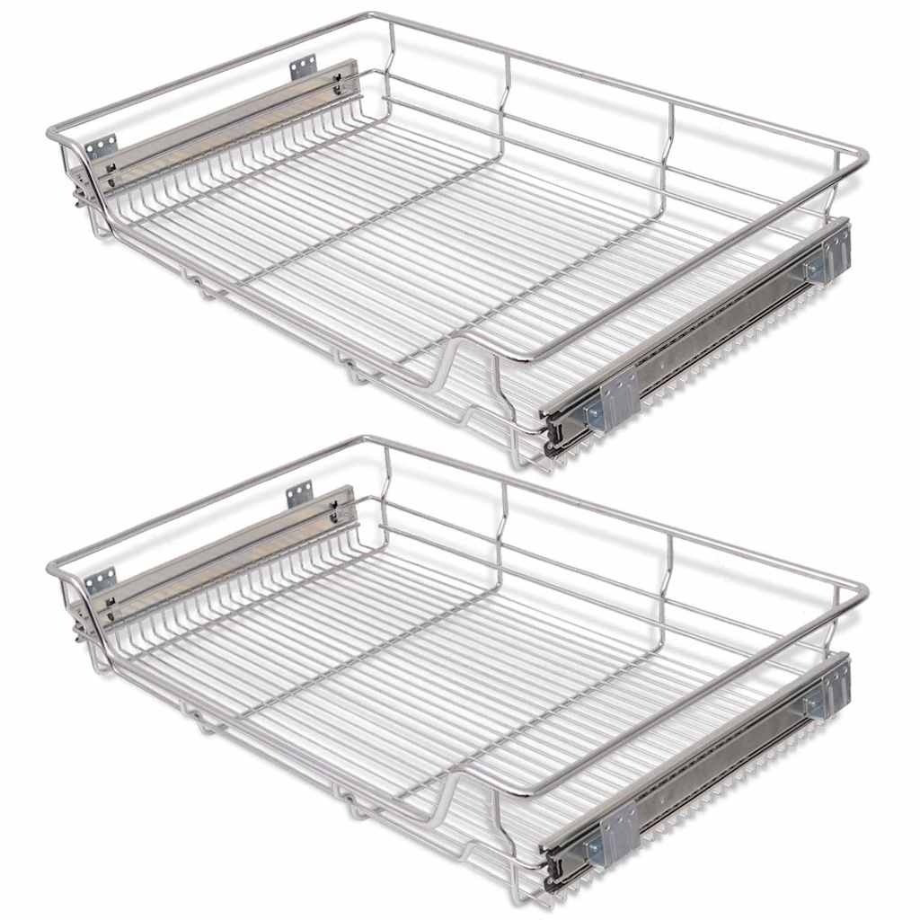 VidaXL Uittrekbare Draadmanden 80cm (2 st) - 35% Korting!