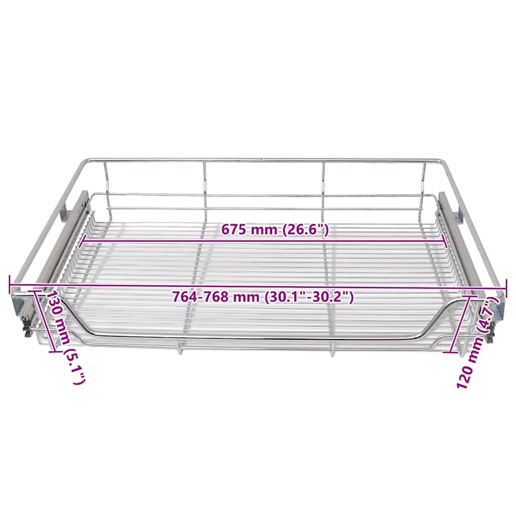 VidaXL Uittrekbare Draadmanden 80cm (2 st) - 35% Korting!