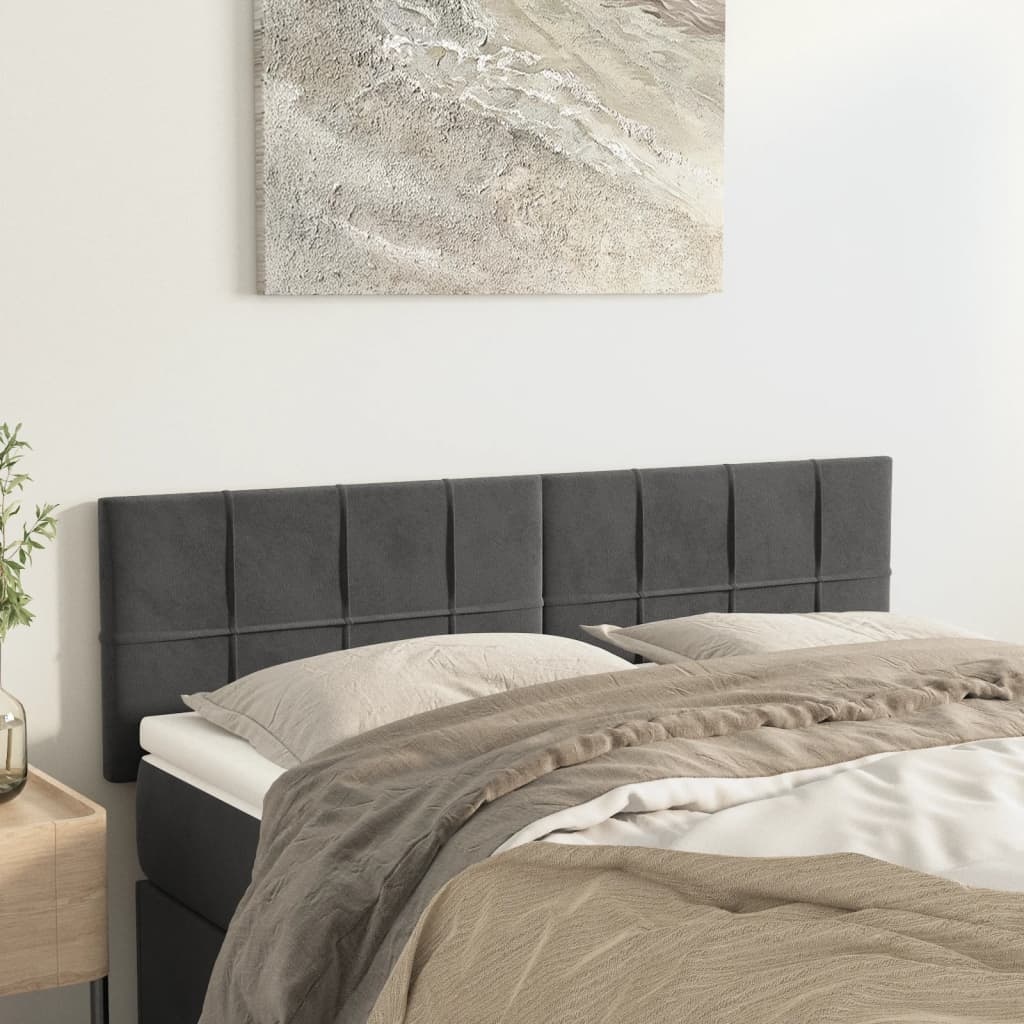 vidaXL Hoofdborden (2x) 72cm Donkergrijs -35% Korting!