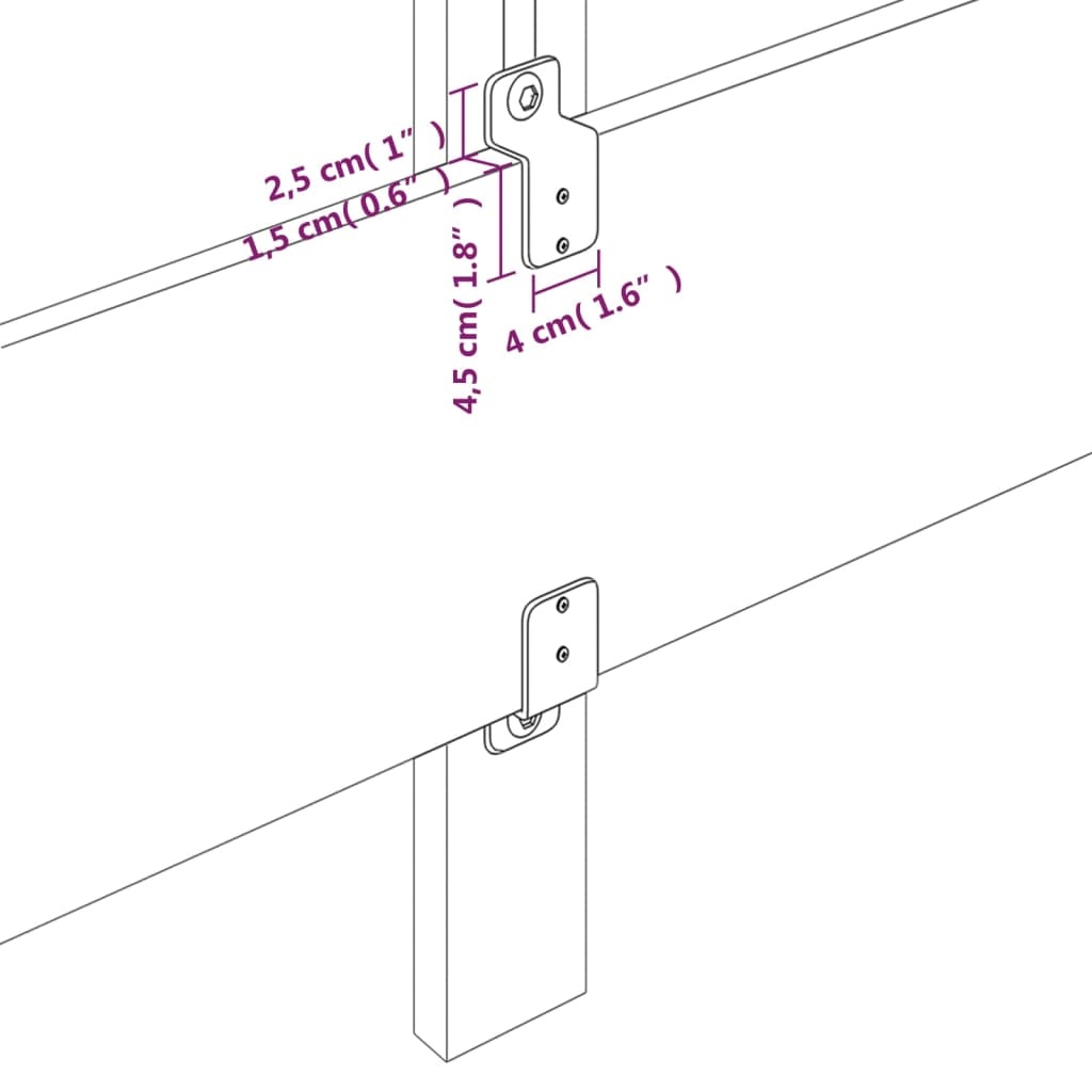 vidaXL Hoofdborden (2x) 72cm Donkergrijs -35% Korting!