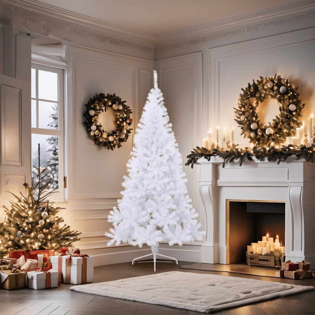vidaXL Halve Kunstkerstboom Wit 180cm - 35% Korting! (Beschadigd)