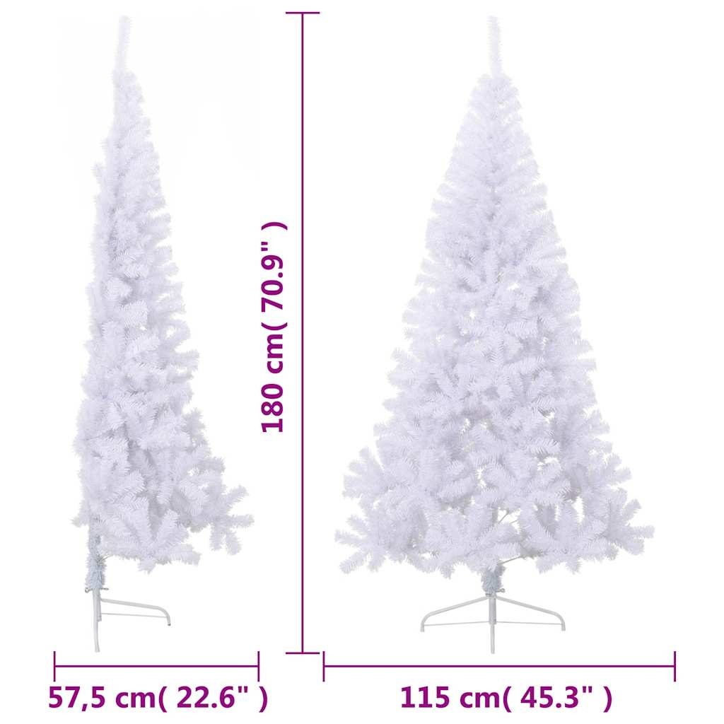 vidaXL Halve Kunstkerstboom Wit 180cm - 35% Korting! (Beschadigd)