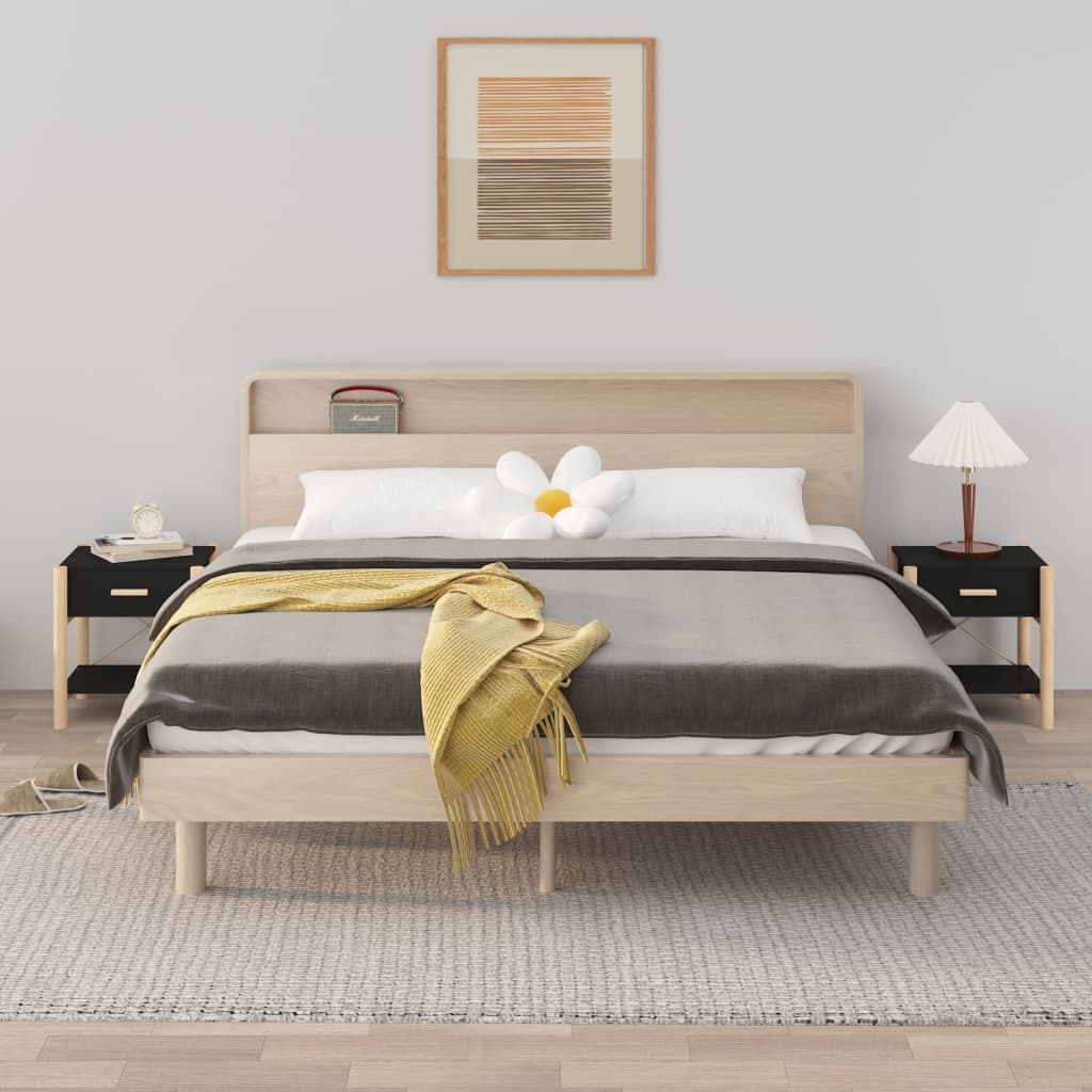 vidaXL Nachtkastjes (2 st) Zwart - 35% Korting! Lichte Gebruikerssporen