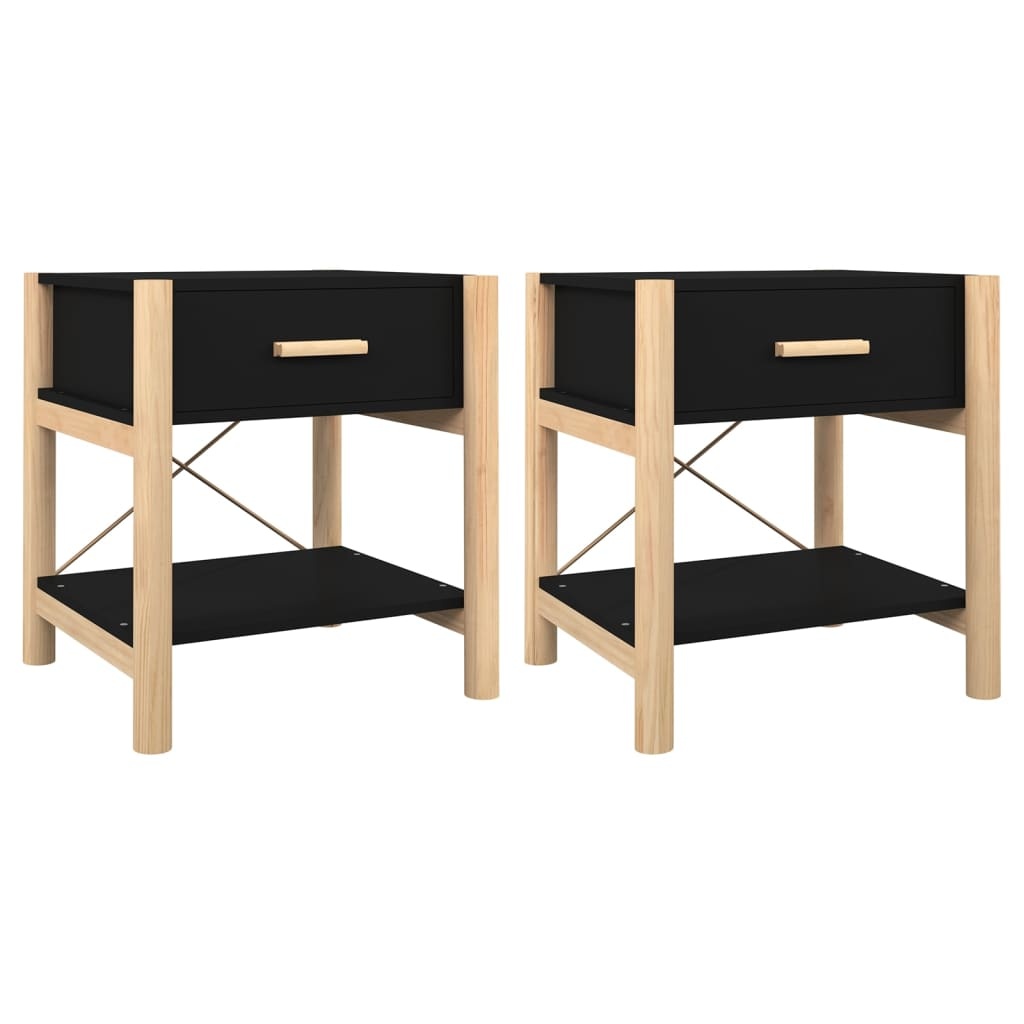 vidaXL Nachtkastjes (2 st) Zwart - 35% Korting! Lichte Gebruikerssporen