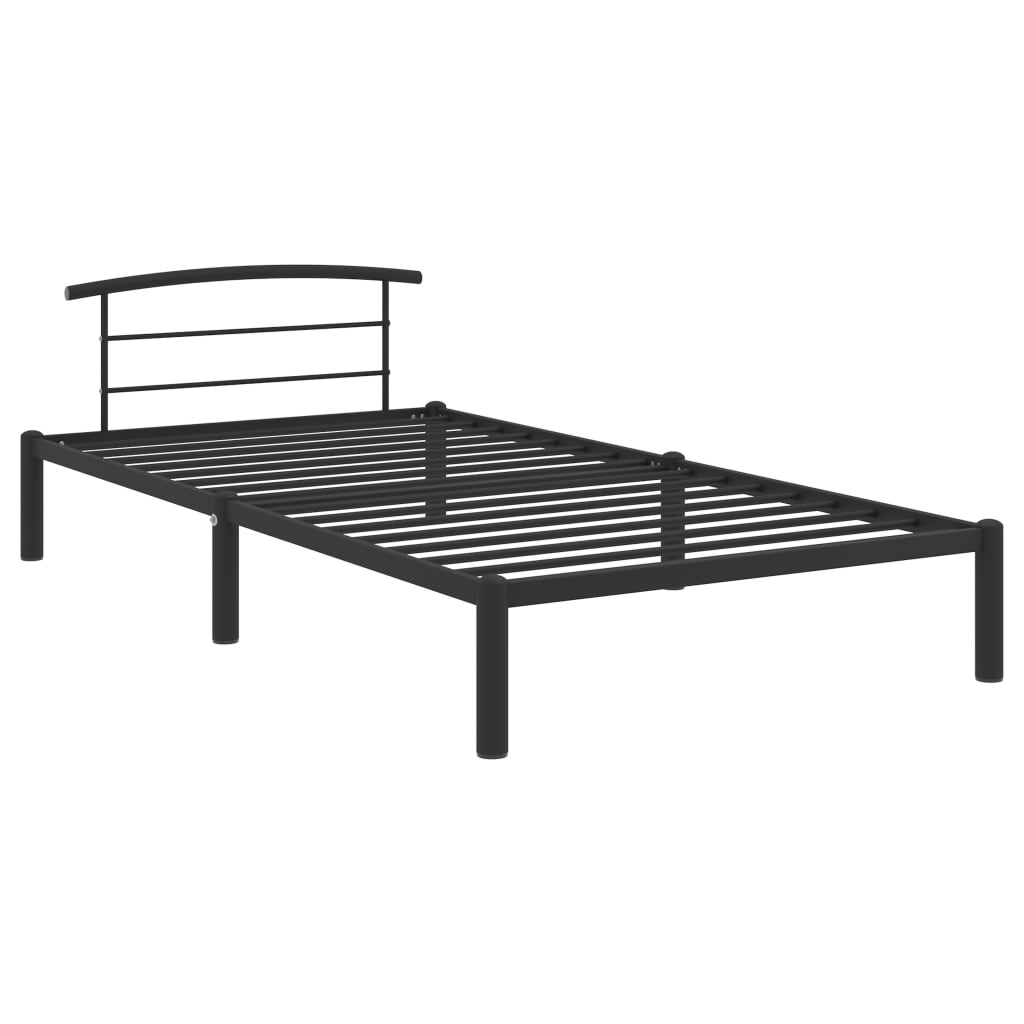 vidaXL Bedframe Metaal Zwart 90x200 - 35% Korting!